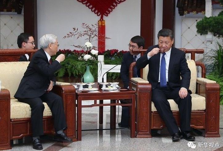 同越共中央总书记阮富仲“冬日茶叙”