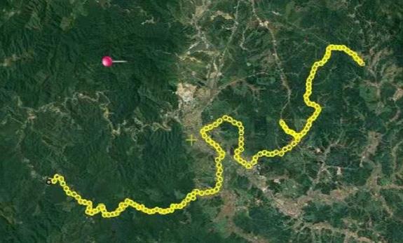 井冈山徒步全程路线图