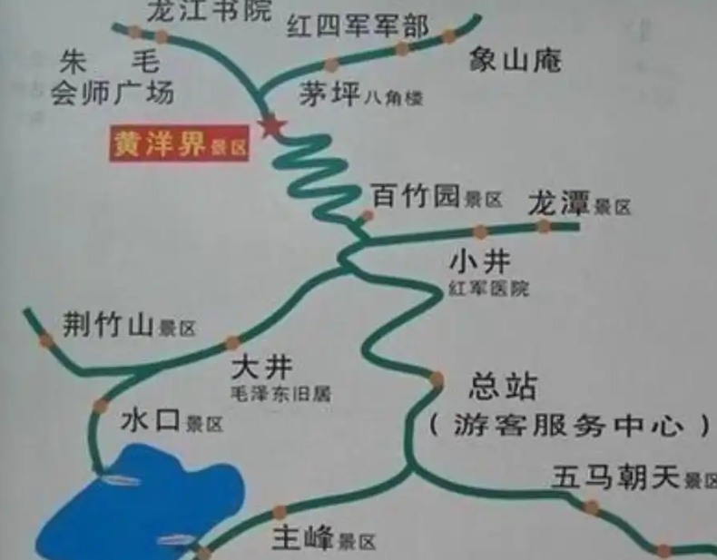 井冈山景区的地图