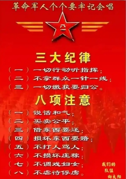 在井冈山时期的三项纪律是什么